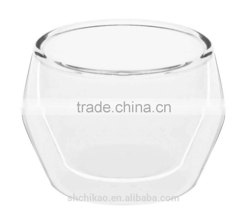 Double layer glass cup