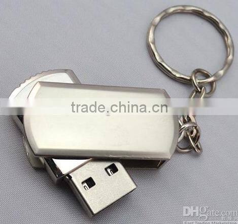 High quality swivel metal usb flash drive with custom logo