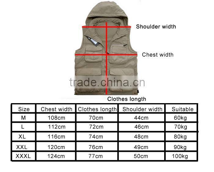 Made In China polo vest jacket Comfortable padding mens vest jacket