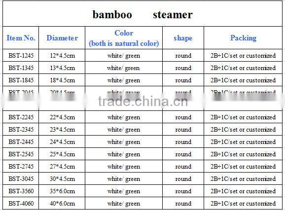 China tranditional mini round man made bamboo food steamer