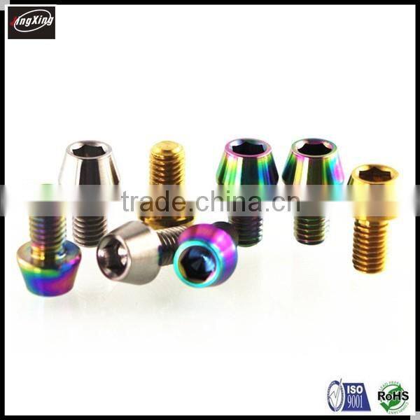 Gold color M2 M3 Titanium allen bolt