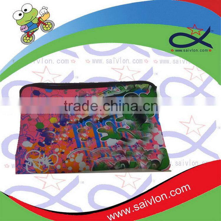 Top grade top sell cupcake print zipper lock pencil bag