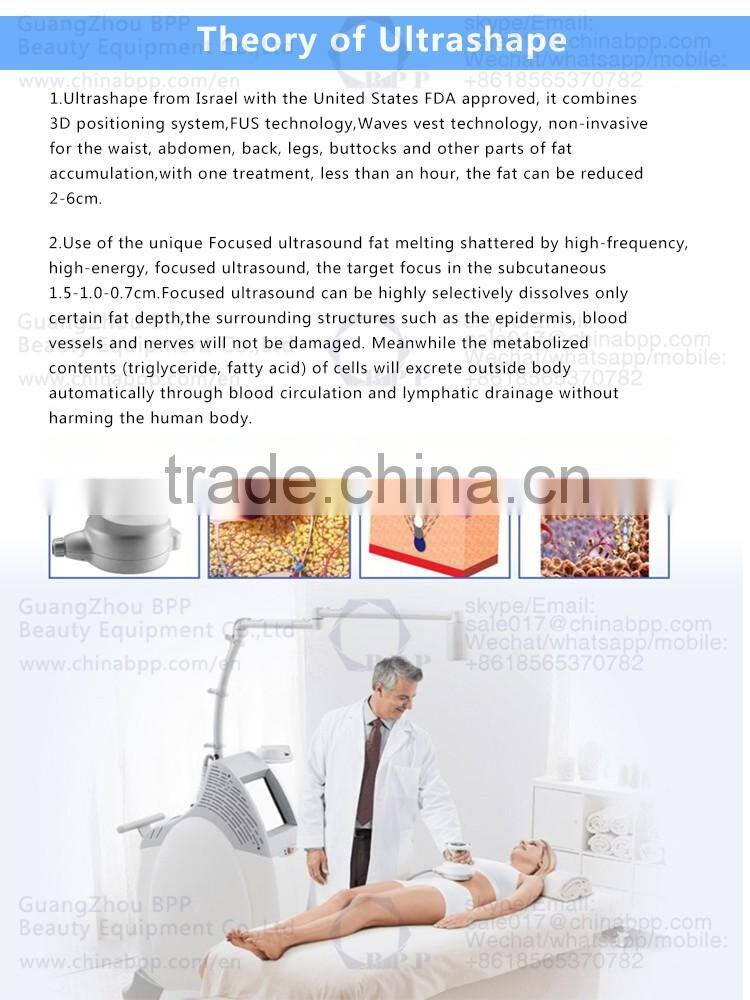 New focused ultrasound ultrashape hifu slimming machine