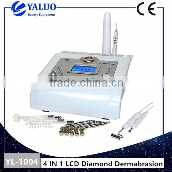 Professional 4 IN 1 LCD facial beauty diamond dermabrasion equipment with ce