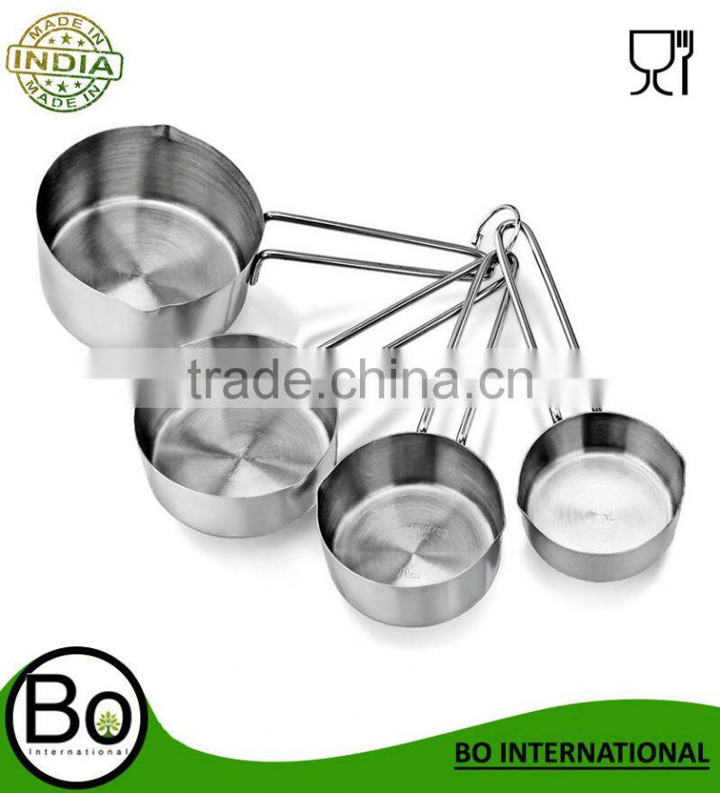 Commercial Quality Stainless Steel 4pcs Measuring Cups and Spoons Combo Set