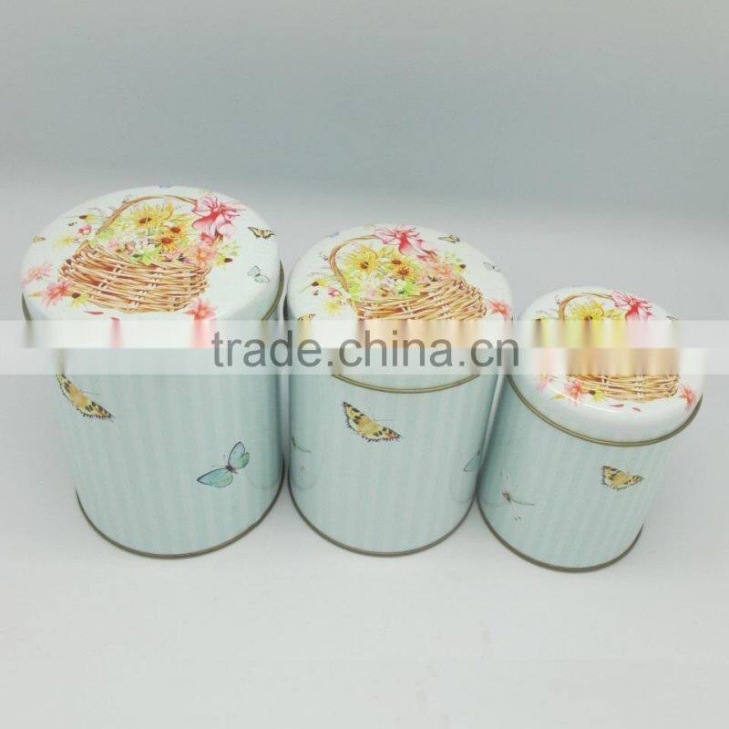 China wholesale high quality with 4C color printing round metal biscuit tin box