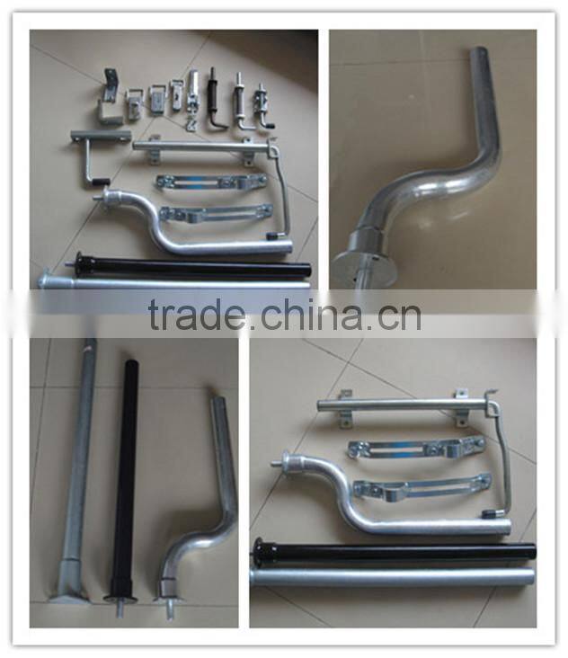 Mudguard tube with Triangular base zinc finish