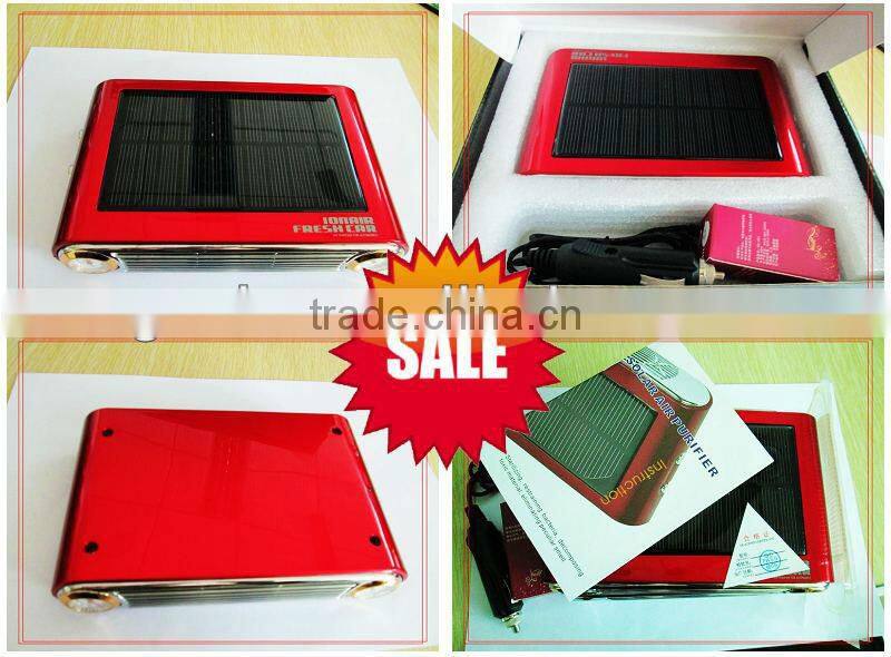 Solar power air purifier with solar for car