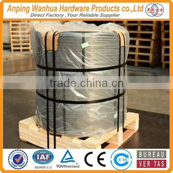 High tensile strength hot dipped galvanized steel wire for making ropes