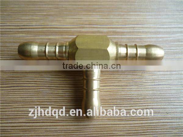 T-type hose barb connector , high quality tee hose barb with male size ,3/8" 1/2" 3/4" size