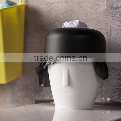 Two in one Desk Table Small Trash Can Waste Garbage Bin Wastebaske ts with tissue box cover