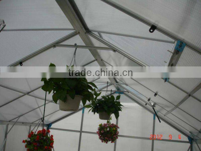 garden used aluminum frame greenhouse with 6mm polycarbonate sheet HX66126-5