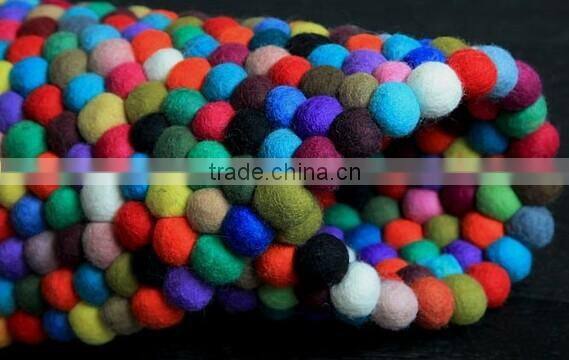 Felt Ball Carpet felt balls garland nepal felt ball