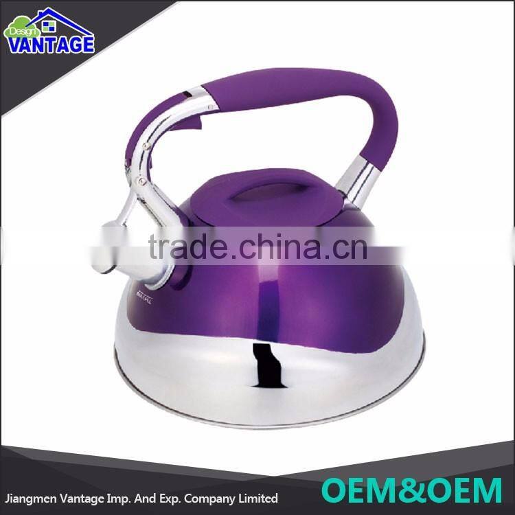 high quality cheap custom stainless steel whistling non-electric kettle