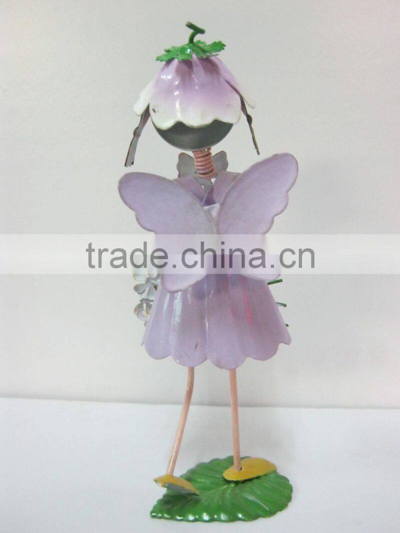 garden flower fairy painted iron flower fairy garden decoration