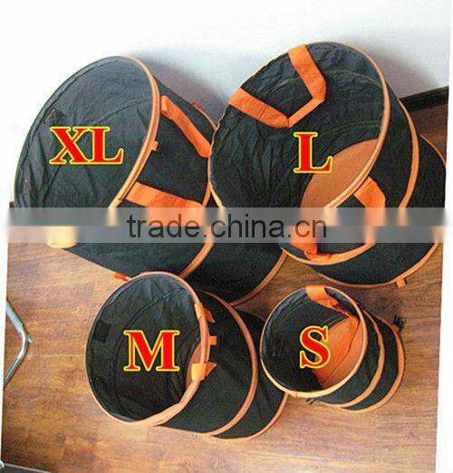 2014 newest 600D polyester pop up orange garden bag for clloecting