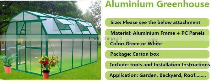 plastic cover agricultural commercial Aluminum frame tomato garden used greenhouse for sale
