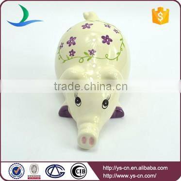 Beige pig hand painted ceramic home decoration accessories
