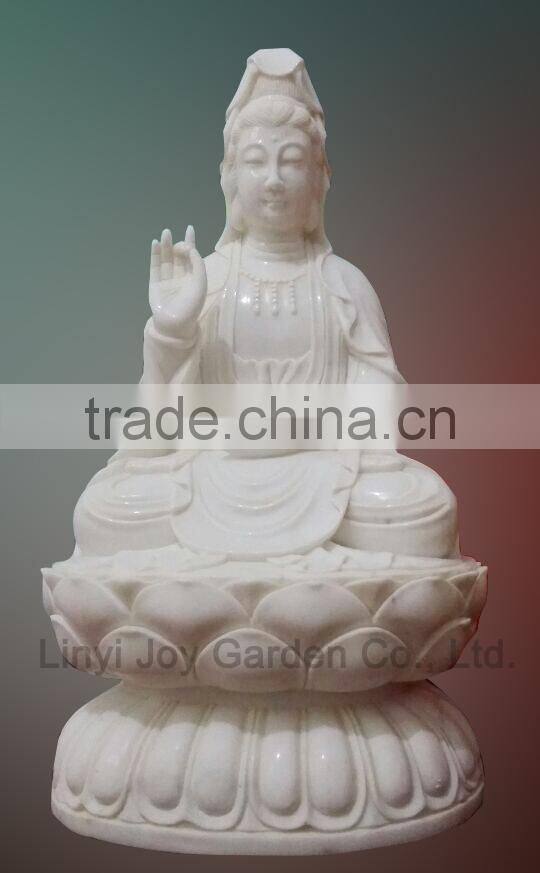 Home Deoc White Marble Guanyin Statue