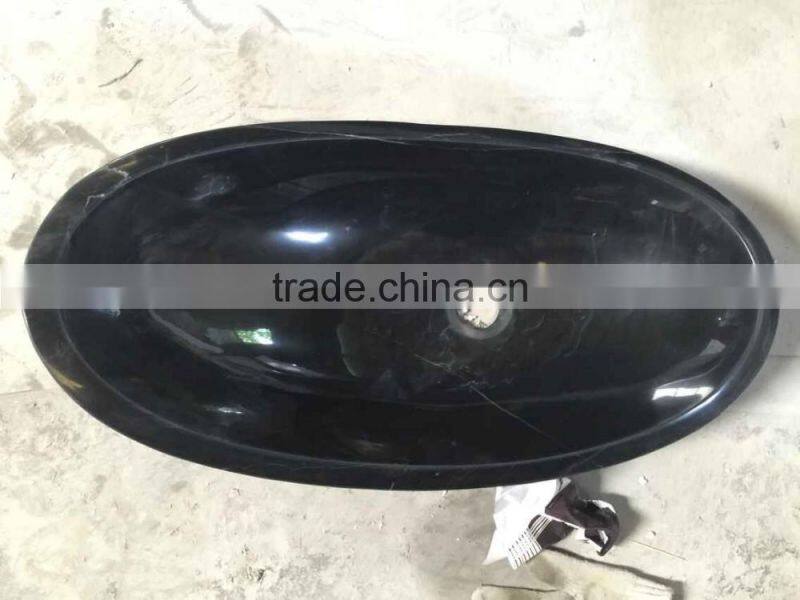 Natural nero marquina marble bathroom sink for wholesale