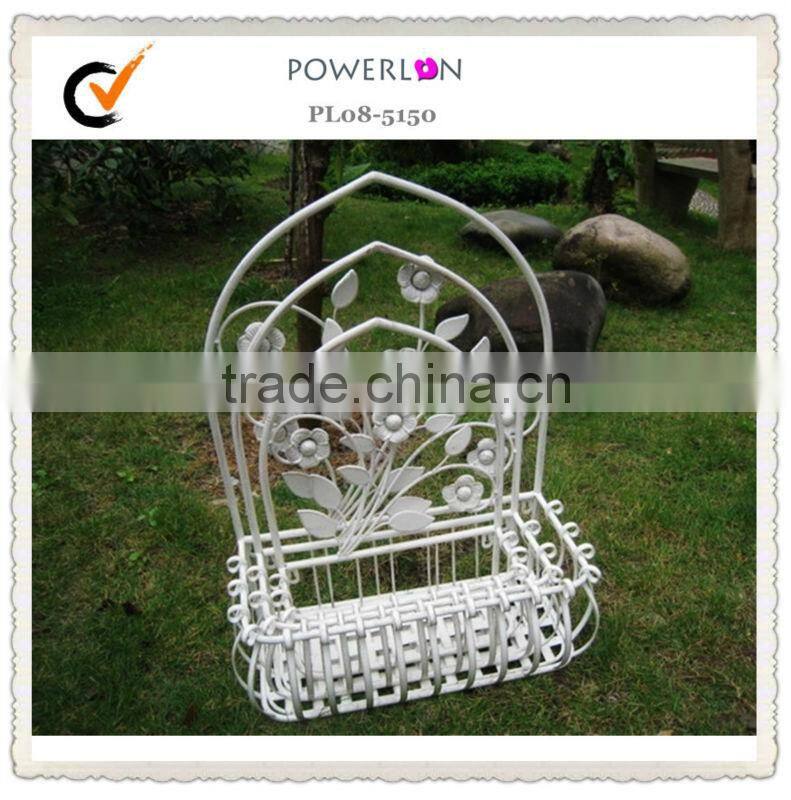 decorative wire metal wall storage basket