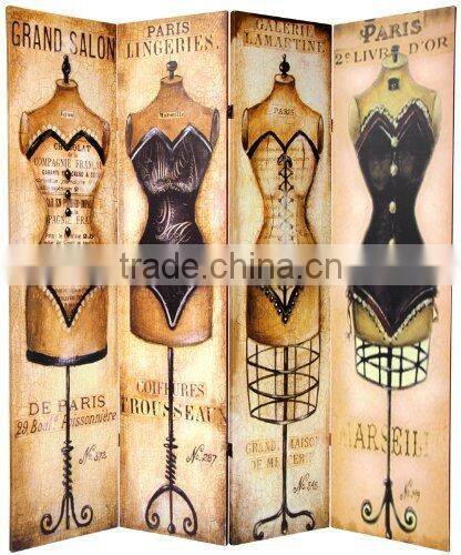 Personalized Solid Wood Folding Screen UV printing on wood Home Decoration