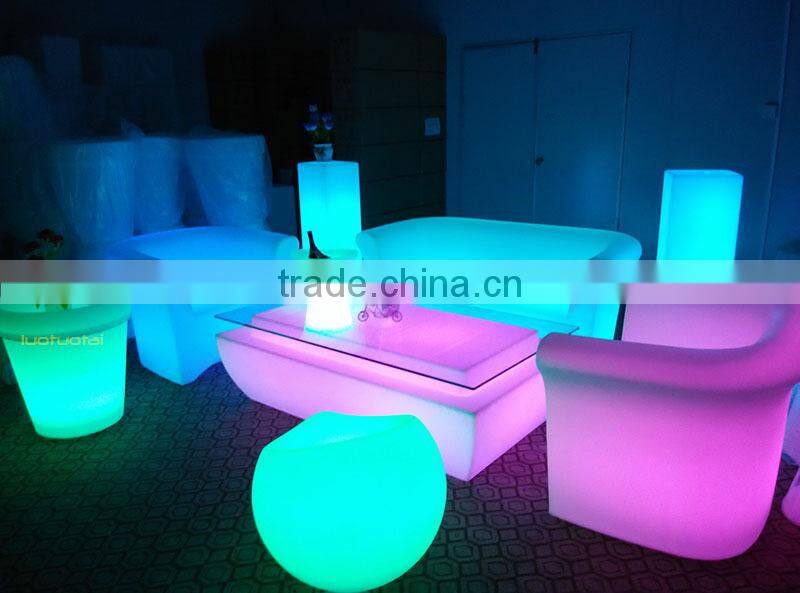 High-grade illuminated led bar furniture battery opertaed remote control led bar sofa LTT-SA07