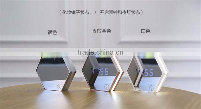 Mirror alarm clock Multi function image digital alarm clock Thermometer alarm clock LED mirror Nightlight clock