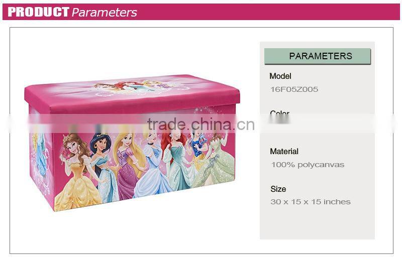 Disney Audit Suppliers Foldable Storage Ottoman, Princesses