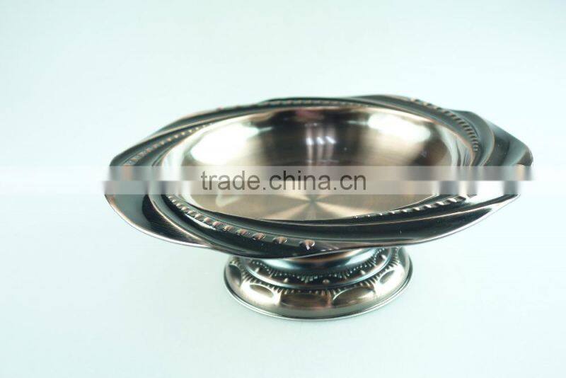 cheap chromed cake&fruit dinner dishes&plate for wholesale