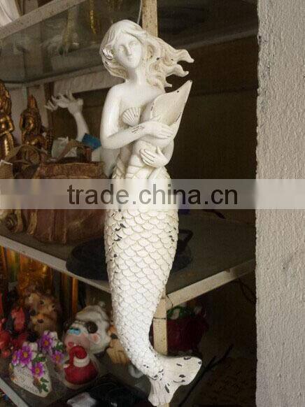 Resin abstract art wall unpainted resin mermaid souvenirs