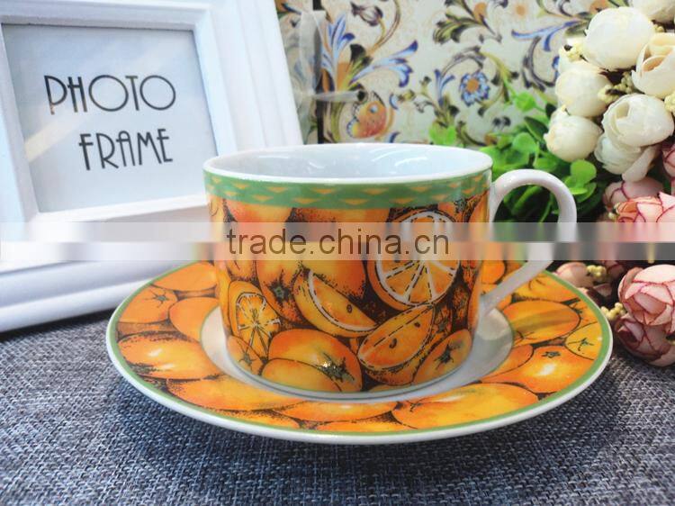 CE porcelain ceramic coffee cups and saucers set