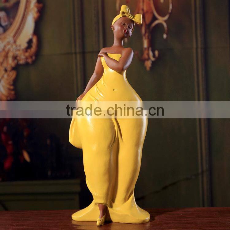 Resin Fat Lady Sculpture