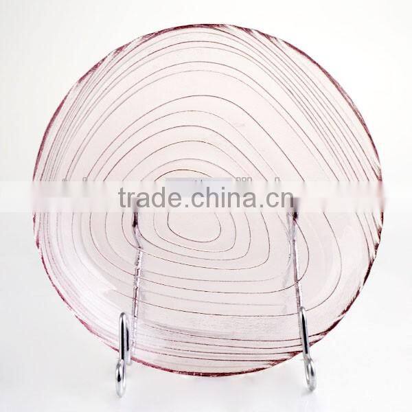 Multi Color Swung Glass Serving Plates In Party