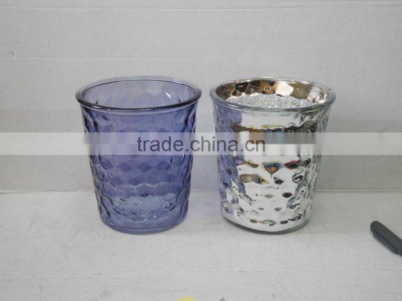 colored wide mouth glass spray glass vase