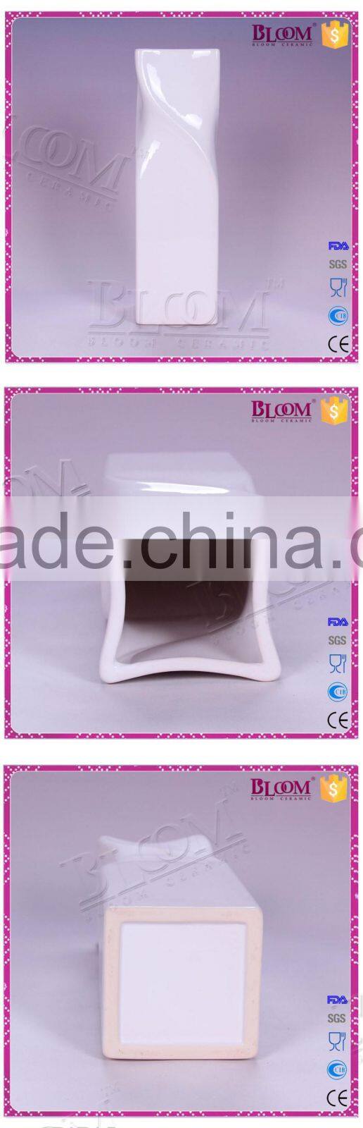 ceramic home decoration for wholesale white vases