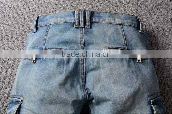 Europe wash faded jeans high street style men's short pants