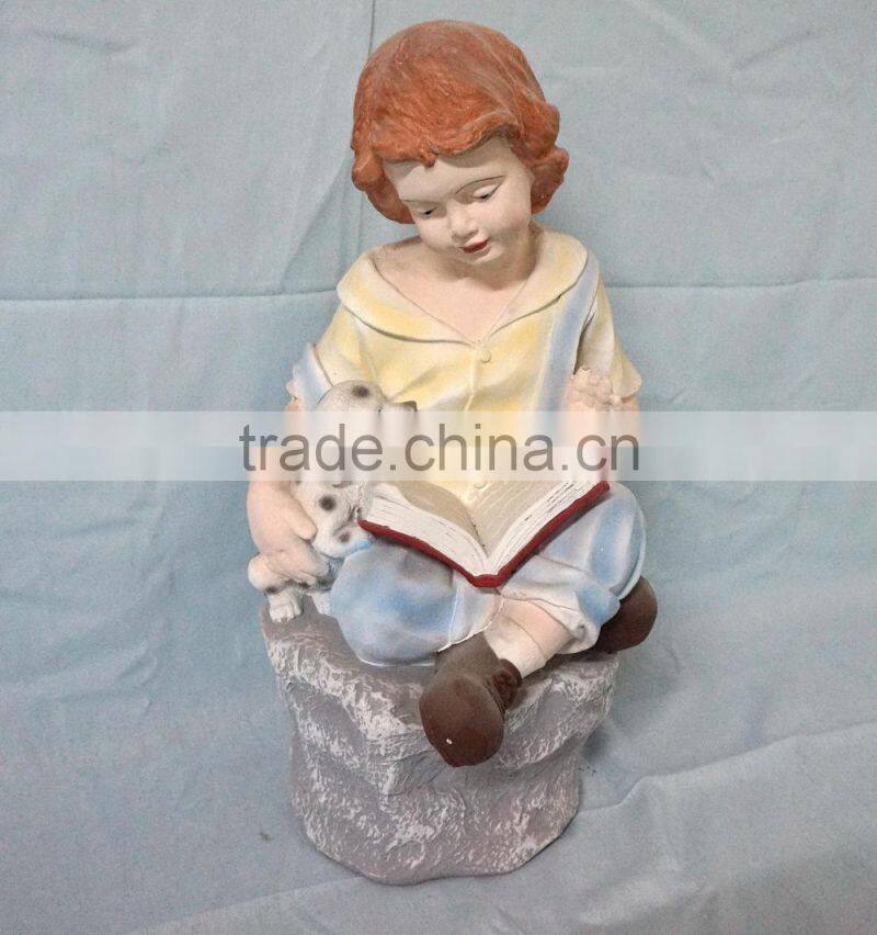 Fiberglass garden children statue decor