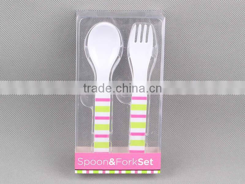 Melamine Kid's Spoon and Fork with cartoon logo