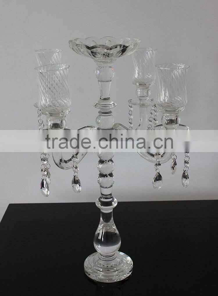 Jingyage crystal candelabra wedding centerpieces glass candelabra wedding