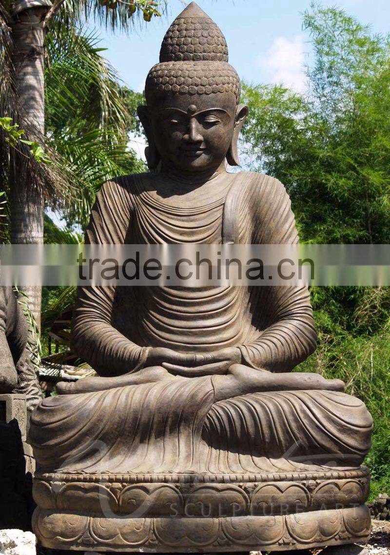 China factory supply religious fengshui marble meditating buddha lava stone statues