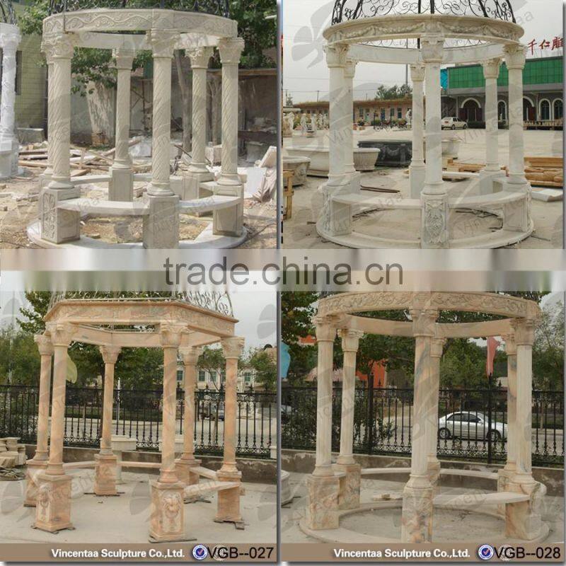 Hot Sale Marble Gazebo for Garden Decoration VGB--001