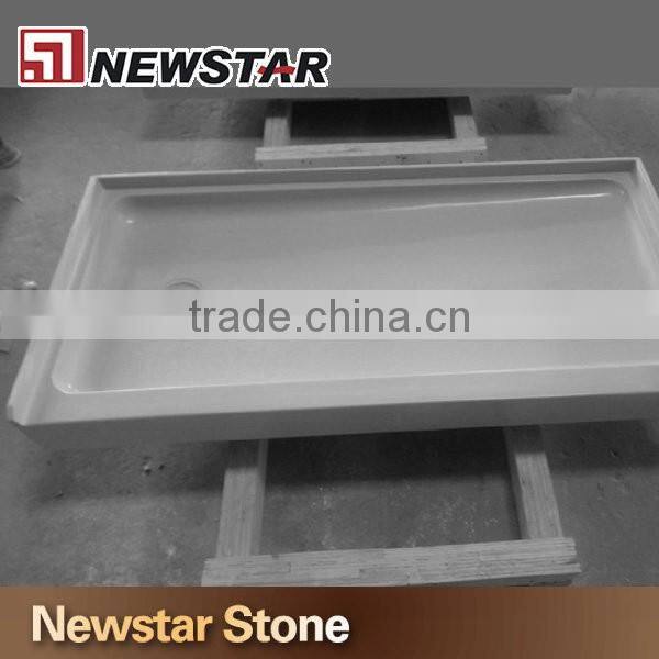 Rectangle Cultured Marble shower pan