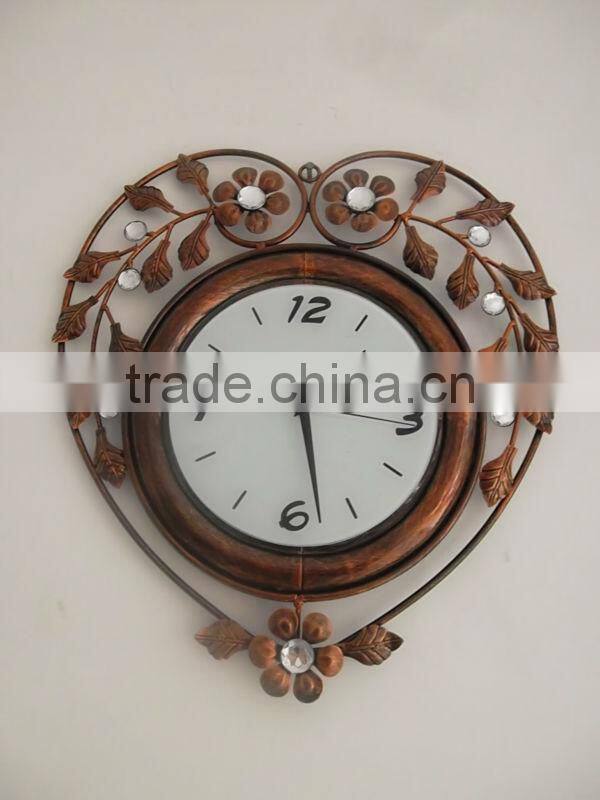 Love heart metal vintage wall clock(GZH-95)