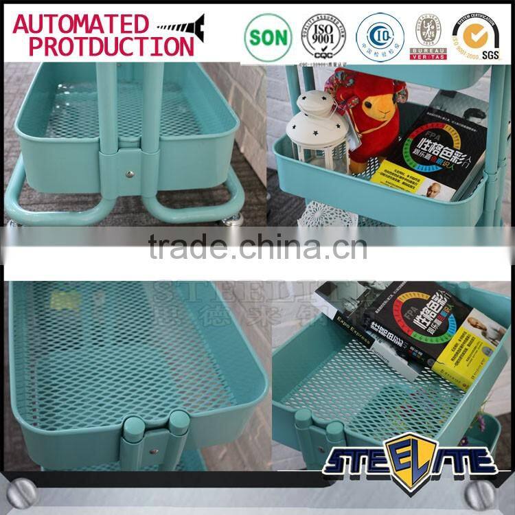 Stainless steel rolling kitchen trolley cart with wheels