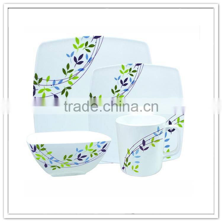 Timbo design 4pcs oval fashionable melamine french tableware