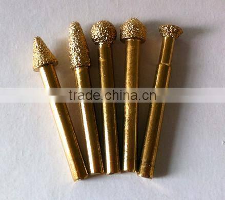 5pcs/set vacuum brazed diamond carving burrs
