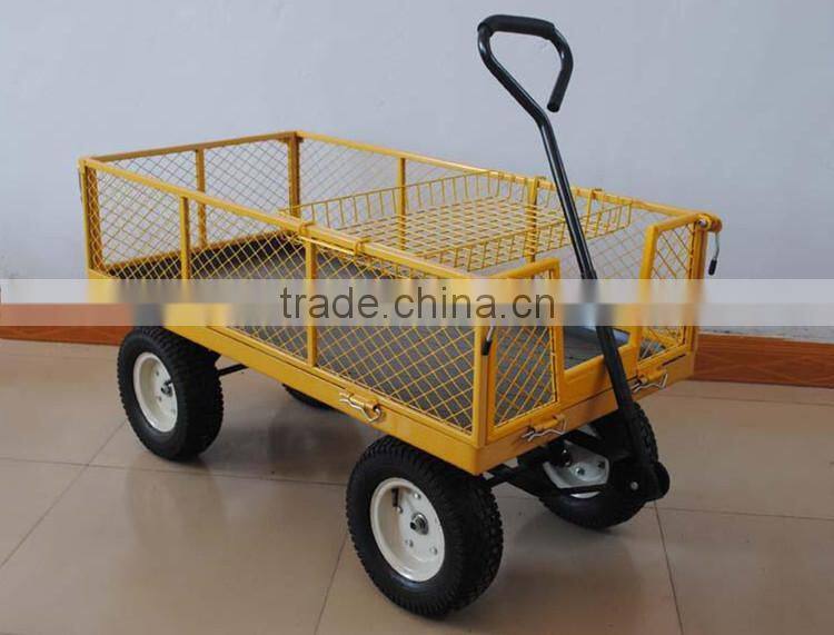 500kg steel mesh foldable heavy duty tool cart garden cart