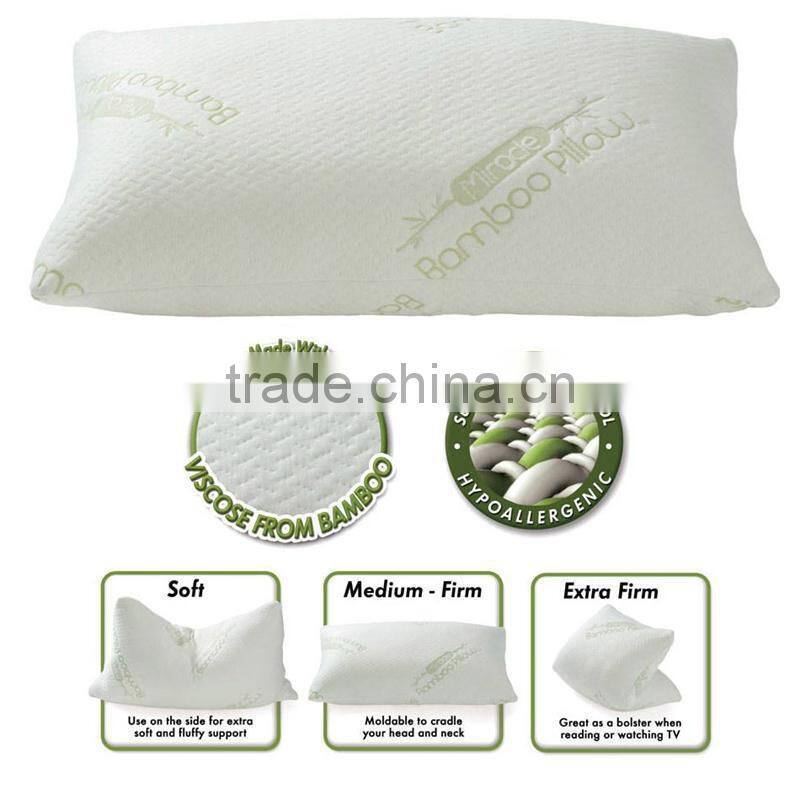 Bamboo Covered Memory Foam Pillow, Queen