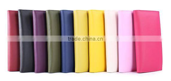 2015 new design leather lady wallet bag for handle